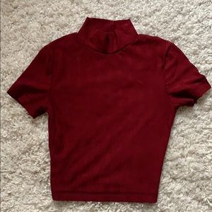 like new Urban Outfitters mock neck crop maroon XS